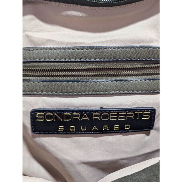 Sondra Roberts Women's Green Suede-Look Shoulder Bag - Picture 3 of 8